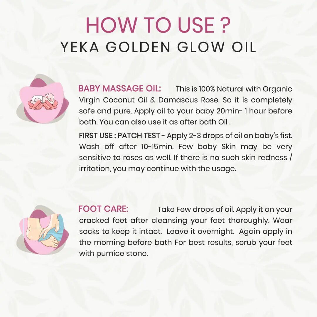 how to use yeka golden glow skin oil 2