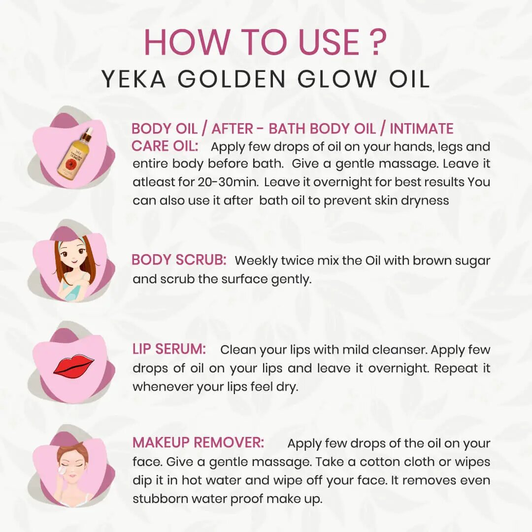 How to use yeka golden glow skin oil